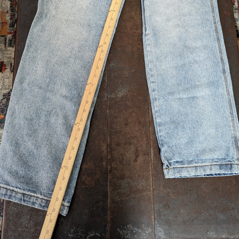 Brandy Melville / J. Galt light wash wide leg cargo jeans - Picture 3 of 6